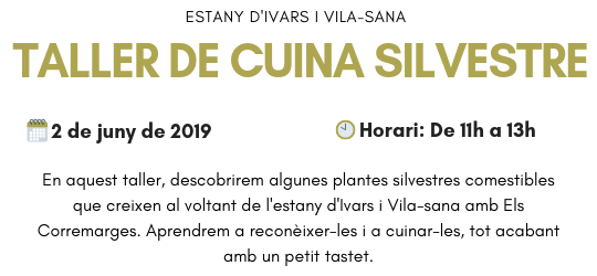 Taller de cuina silvestre a l'Estany d'Ivars i Vila-sana