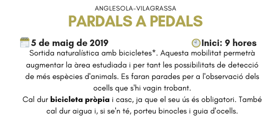 Pardals a Pedals a Anglesola Vilagrassa