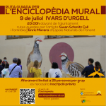 Visites guiades per l'Enciclopèdia Mural amb Swen Art, l'artista, i Enric Morera, ornitòleg i tècnic del projecte Espais Naturals de Ponent